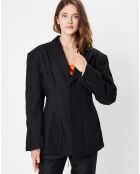 Veste Blazer striée noire