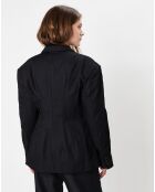 Veste Blazer striée noire