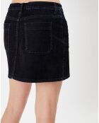 Mini jupe en jean Velours noire