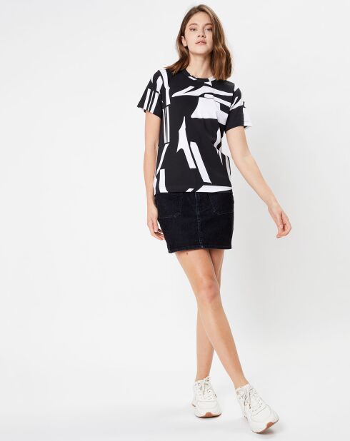Mini jupe en jean Velours noire