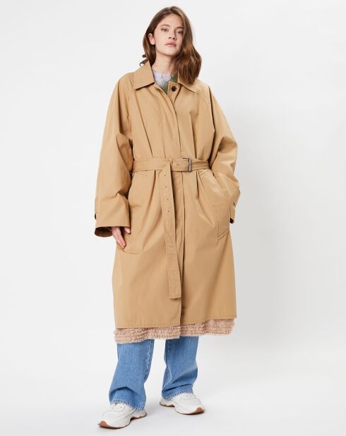 Manteau long beige