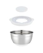 3 Saladiers avec couvercle gris - D.16/20/24 cm