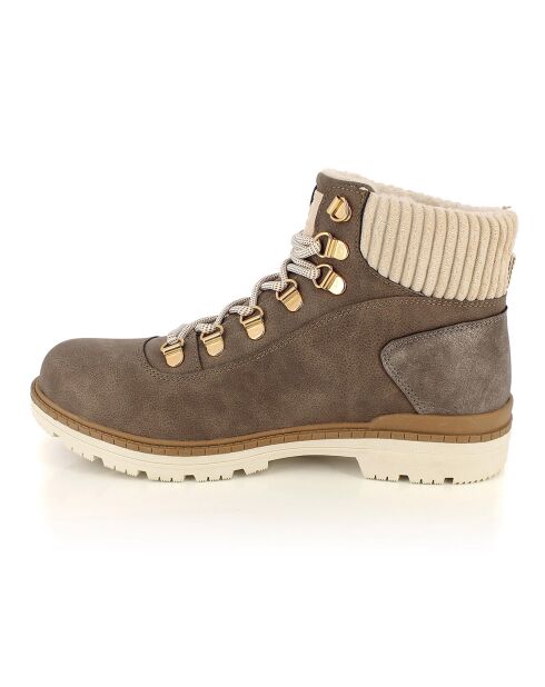 Bottes Fourrées Albane marron/beige