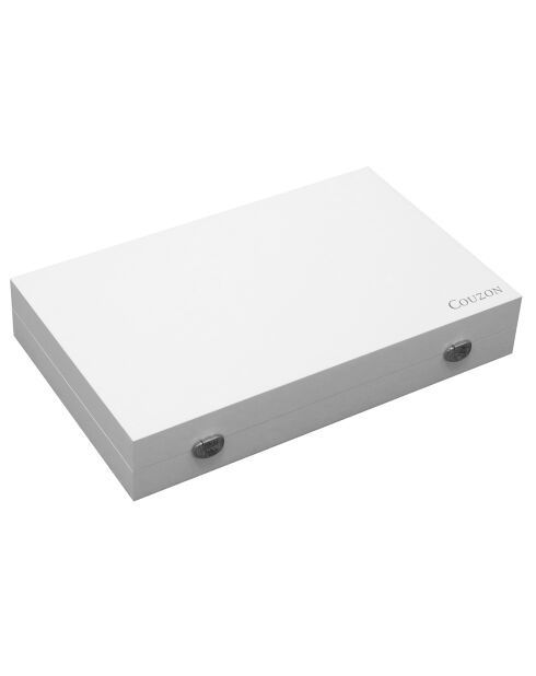 Coffret de rangement pour ménagère couteaux standard acier/blanc - 51 pièces