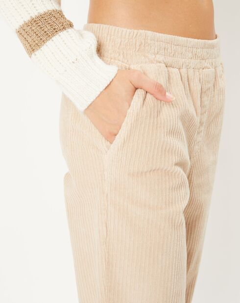 Pantalones elásticos Sorah ecru