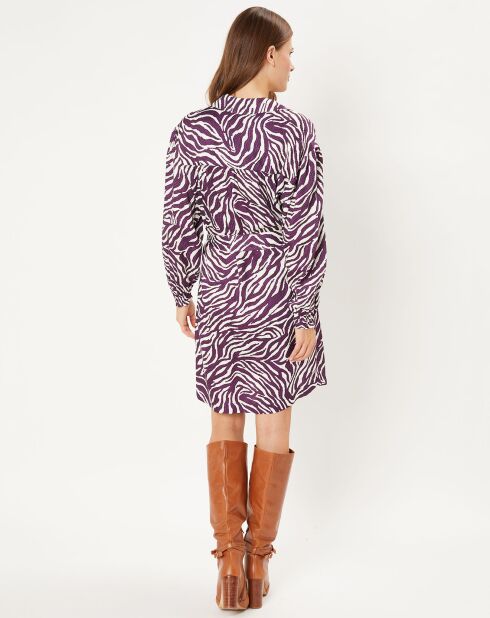 Robe courte Lena à motifs violette