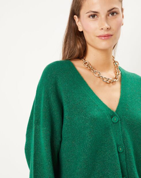 Gilet en Maille mélangée Constance vert