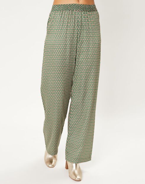 Grüne elastische Hose Luka