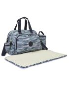 Sac à langer avec matelas à langer Camama rayé bleu - 43.5x28x27.5 cm