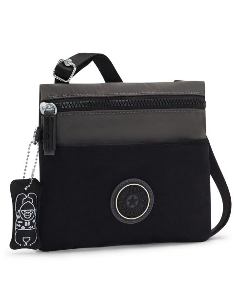 Sac bandoulière Gib noir/gris - 19.5x0x17 cm