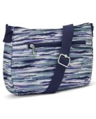 Sac bandoulière Syro rayé bleu - 31x12.5x22 cm