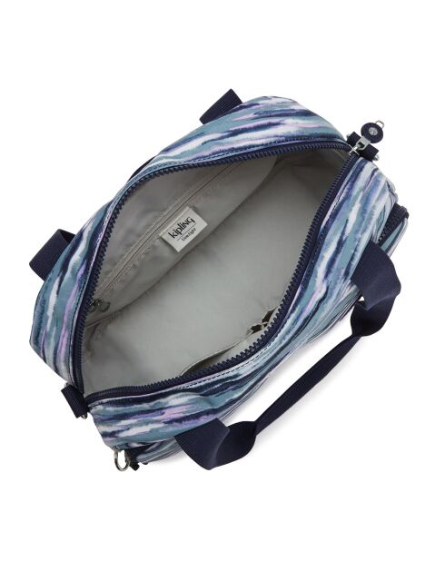 Sac porté épaule Cool Defea rayé bleu - 33x12.5x22 cm