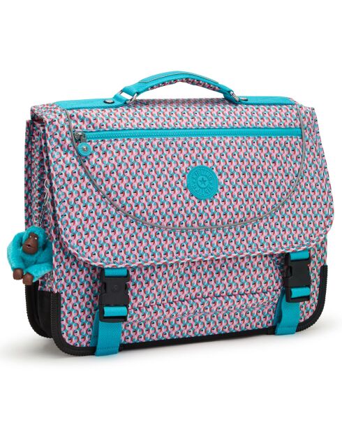 Cartable Preppy imprimé géo multicolore - 41x17.5x33 cm