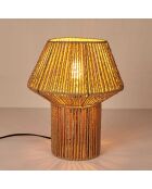 Paralume beige/marrone effetto corda intrecciata - 26,5x33x26,5 cm