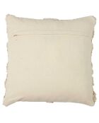 Coussin jute et tufté beige - 40x10x40 cm