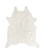 Tapis fausse fourrure blanc - 120x2x158 cm