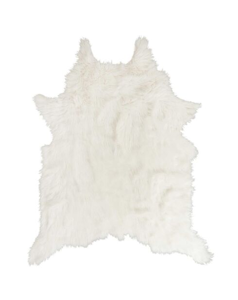 Tapis fausse fourrure blanc - 120x2x158 cm