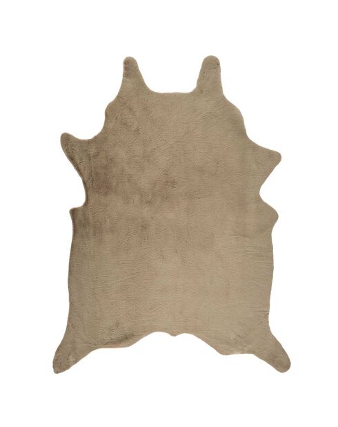 Tapis fausse fourrure beige - 120x158 cm