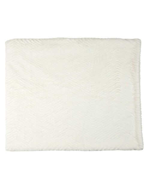 Plaid fausse fourrure blanc - 120x150 cm