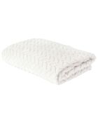 Plaid effet chevron blanc - 120x150 cm
