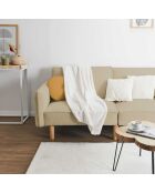Plaid effet chevron blanc - 120x150 cm