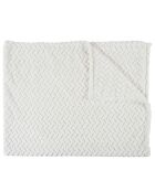 Plaid effet chevron blanc - 120x150 cm