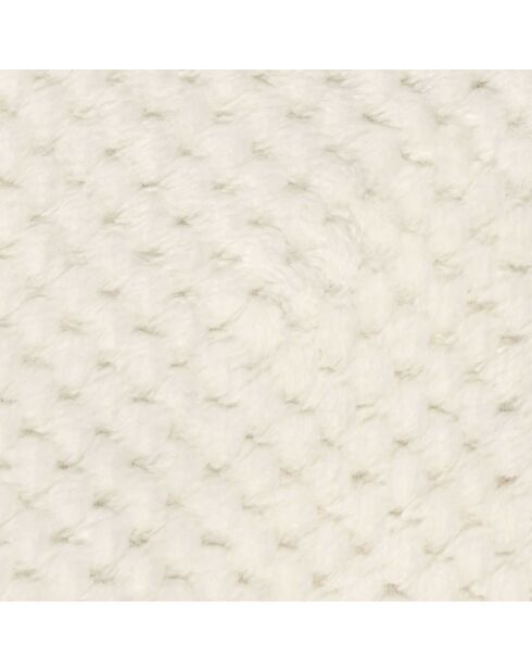 Plaid nid d'abeille blanc - 120x150 cm
