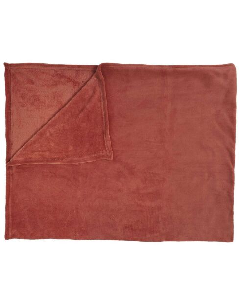 Plaid microfibre rouge - 150x200 cm