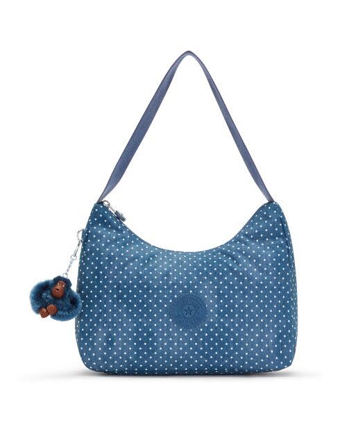 Sac porté épaule Esteban à pois bleu - 23.5x7.5x22.5 cm