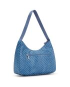 Sac porté épaule Esteban à pois bleu - 23.5x7.5x22.5 cm