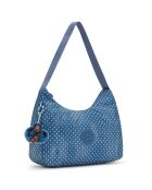 Sac porté épaule Esteban à pois bleu - 23.5x7.5x22.5 cm