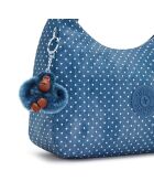 Sac porté épaule Esteban à pois bleu - 23.5x7.5x22.5 cm