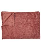 Plaid flanelle embossé rouge - 120x150 cm