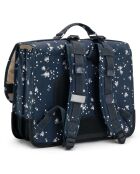 Cartable Linus imprimé étoiles bleu - 23.5x12.5x33 cm