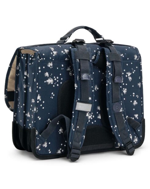 Cartable Linus imprimé étoiles bleu - 23.5x12.5x33 cm