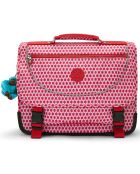 Cartable Preppy imprimé rose/rouge - 41x17.5x33 cm