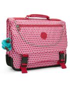 Cartable Preppy imprimé rose/rouge - 41x17.5x33 cm