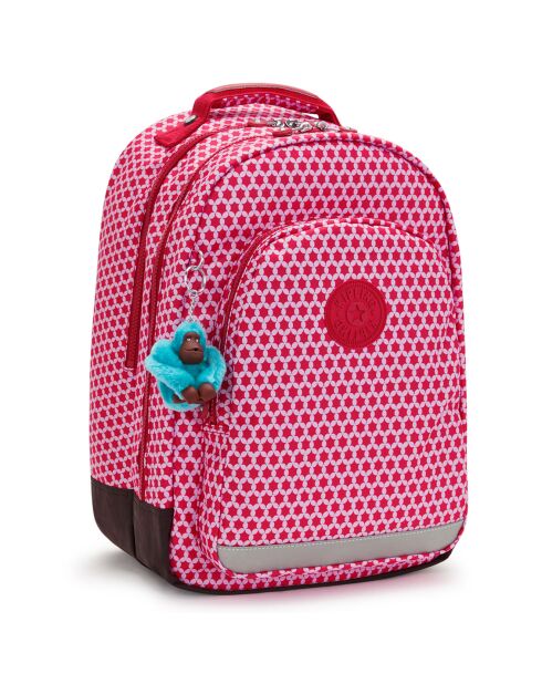 Sac à dos Class Room ordinateur 15'' imprimé rose/rouge - 29x24x43 cm