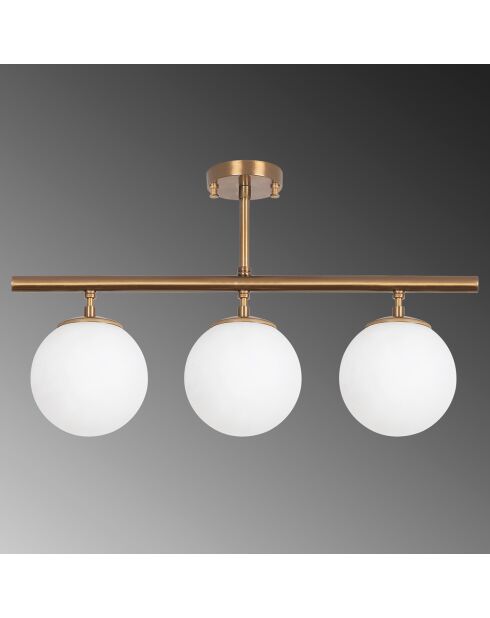 Plafonnier Atmaca doré - 60x15x37 cm