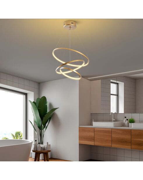 Suspension SIMIT dorée - 50x80x50 cm