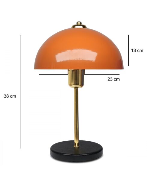 Lampe de table AYD orange  - D.23x12x38 cm