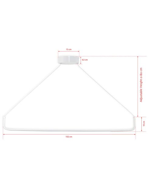 Suspension Tadpole blanche - 102x10x10 cm