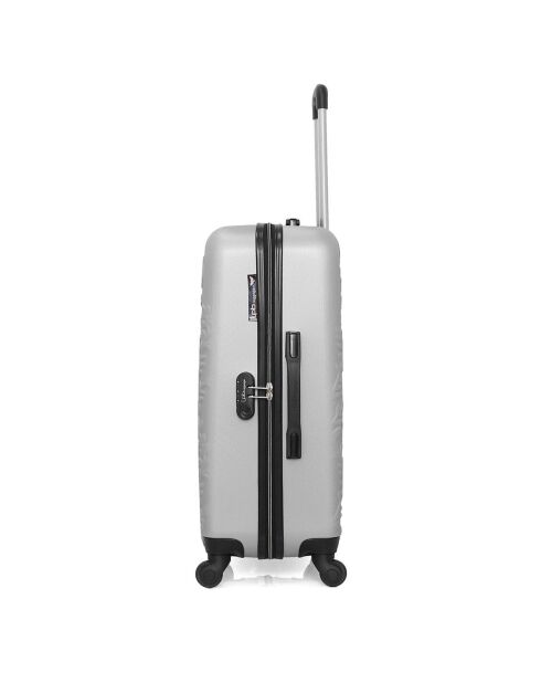 Valise Long Séjour 4 roues simples Naïs 75 cm grise