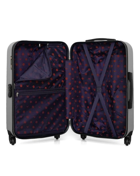 Valise Long Séjour 4 roues simples Naïs 75 cm grise