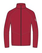 Veste zippée Heather seconde couche rouge