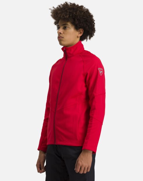 Veste zippée Heather seconde couche rouge