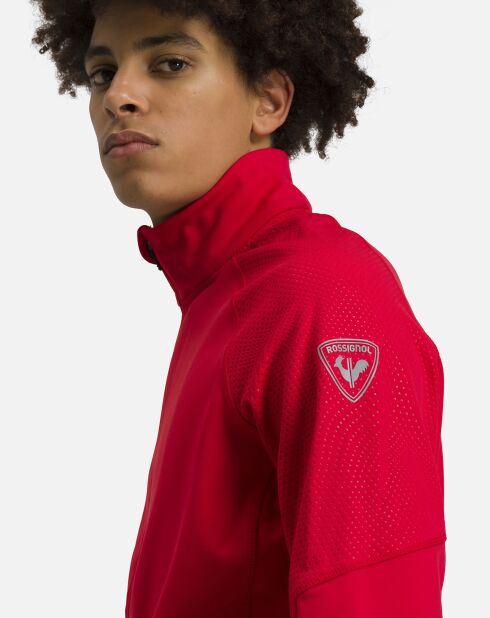 Veste zippée Heather seconde couche rouge