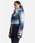 Veste de ski Exces Print aqua marble