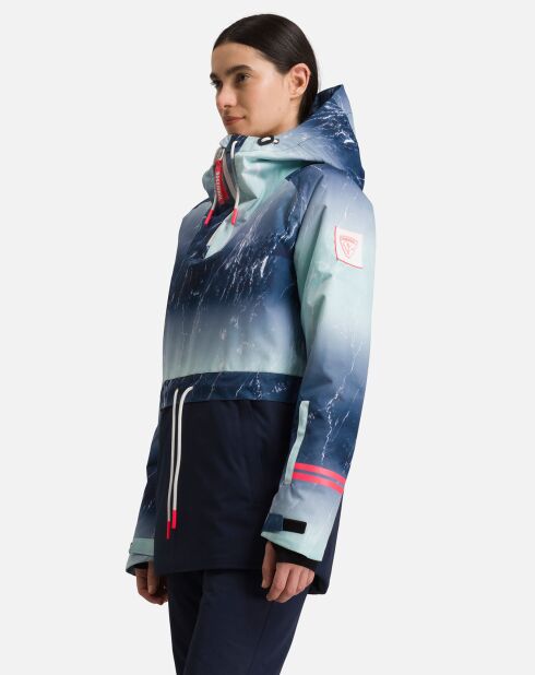 Veste de ski Exces Print aqua marble