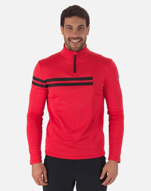 Première couche 1/2 zip Resort rouge